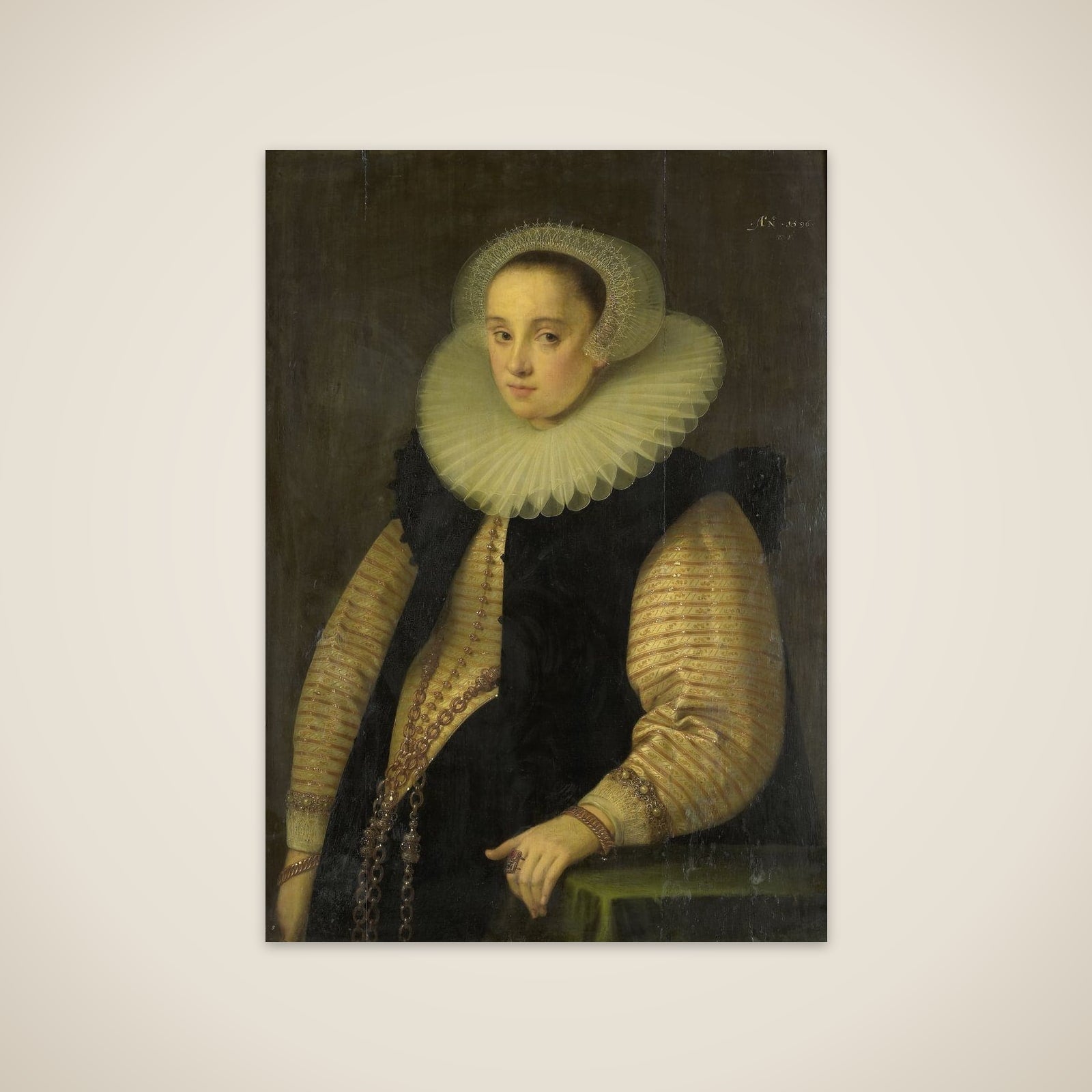 Hortensia del Prado (d 1627), Wife of Jean Fourmenois unframed print