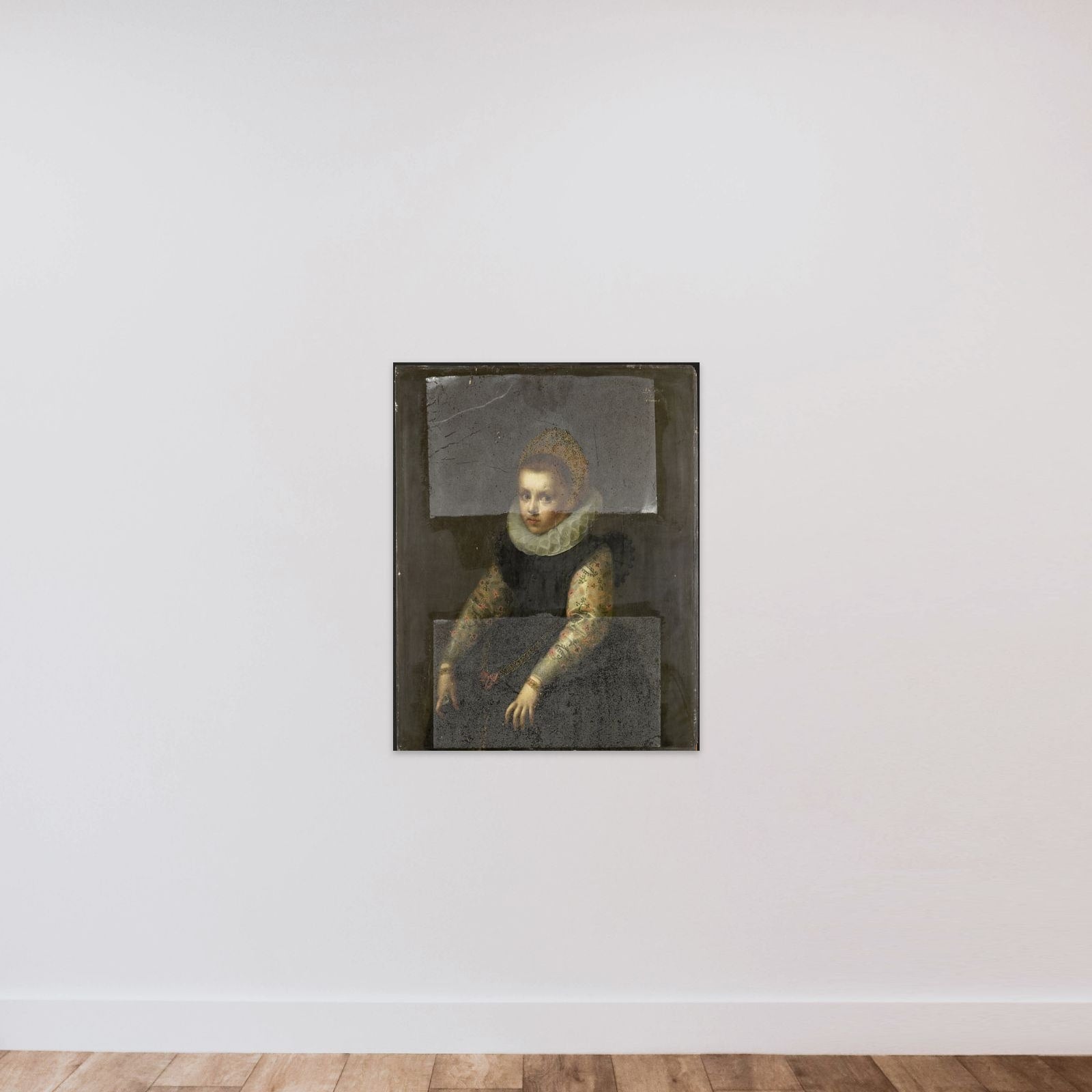 A Sister (b. 1600) of Catharina Fourmenois unframed — shown to scale
