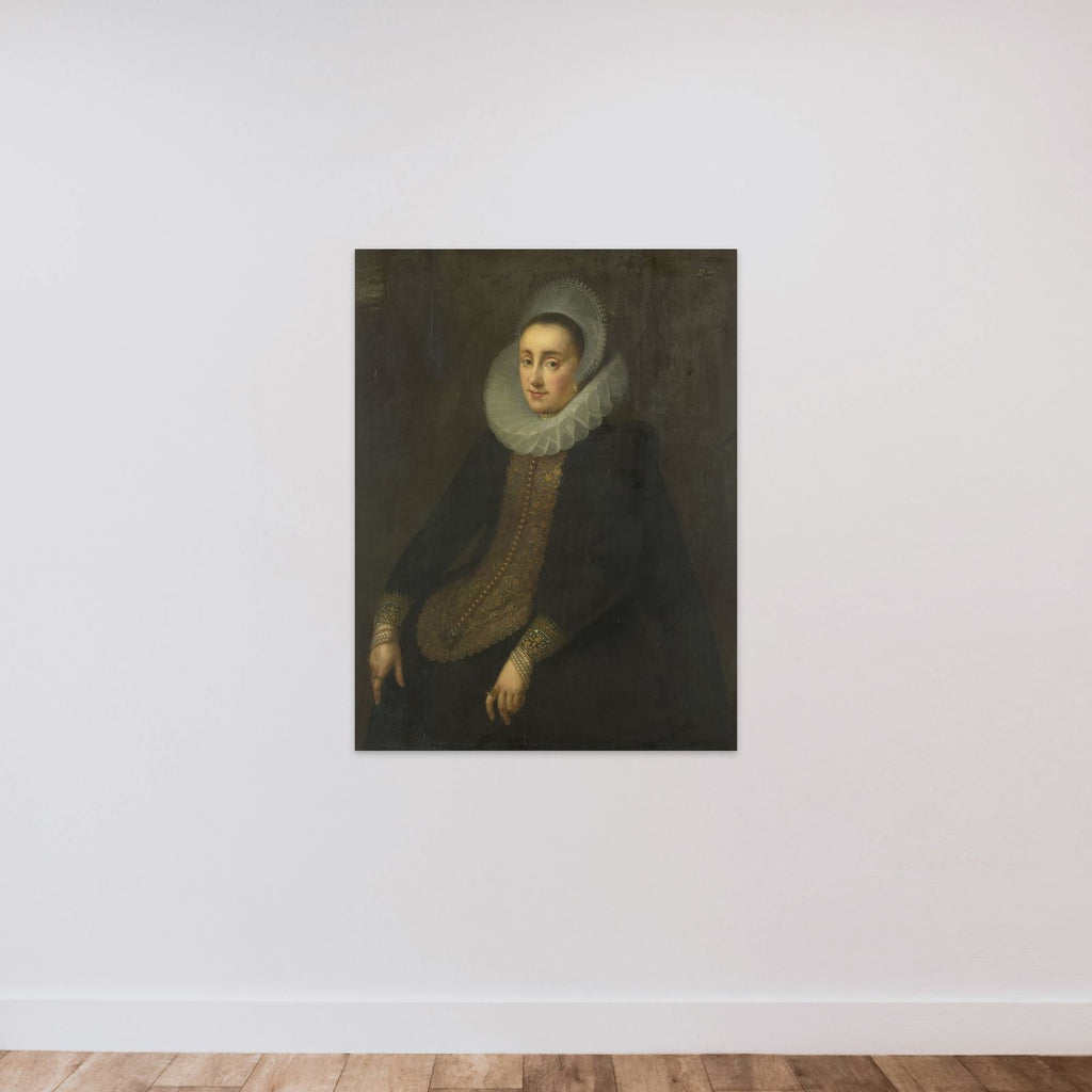 Lucretia del Prado, Wife of Jeremias Boudinois unframed — shown to scale