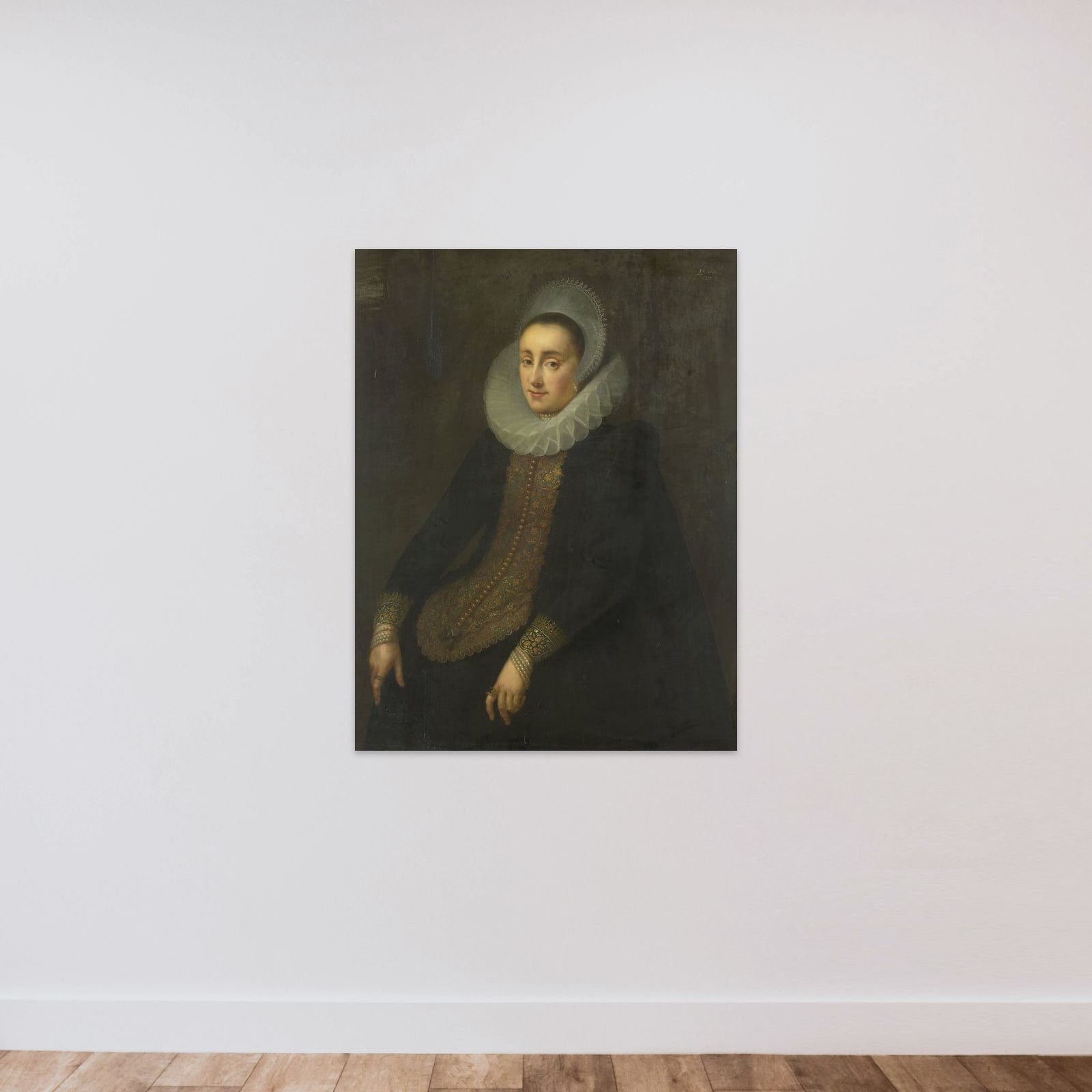 Lucretia del Prado, Wife of Jeremias Boudinois unframed — shown to scale