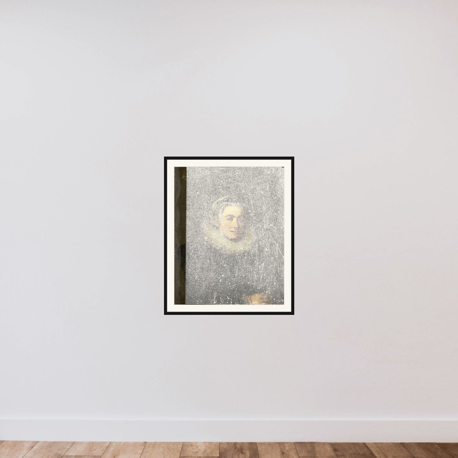 Lucretia Pellicorne (1550-1635), Wife of Gualtero del Prado framed — shown to scale