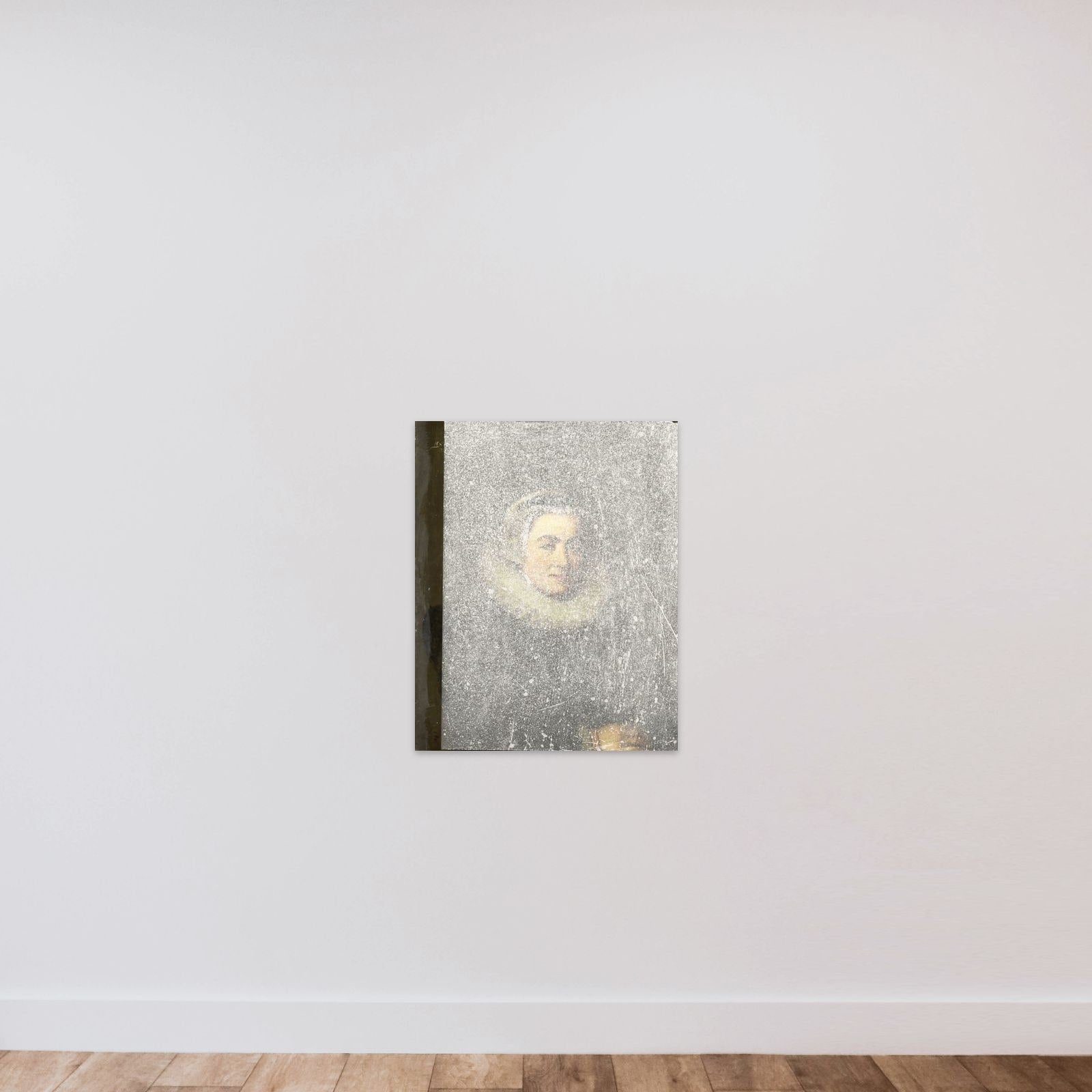 Lucretia Pellicorne (1550-1635), Wife of Gualtero del Prado unframed — shown to scale