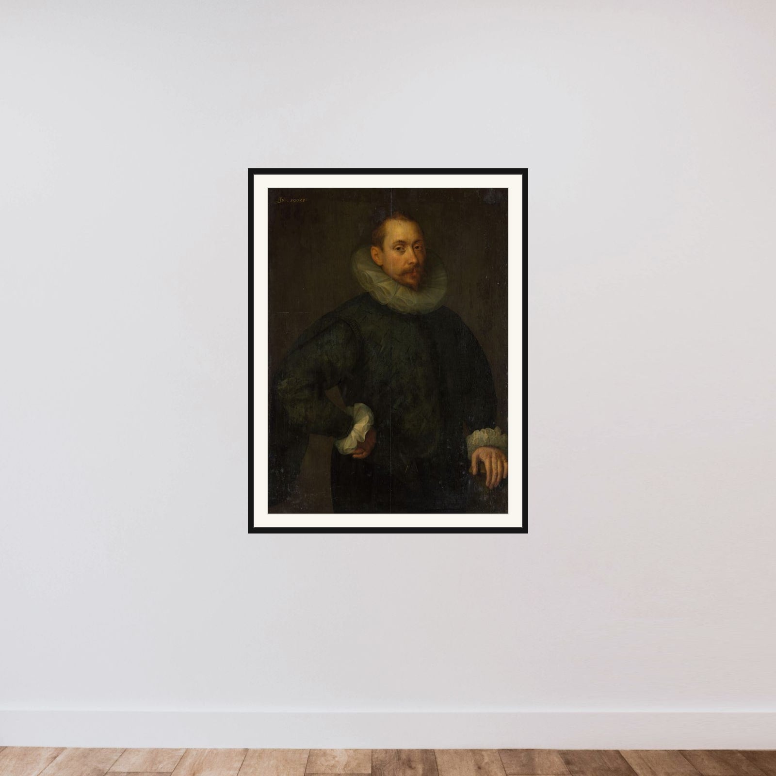 Jean Fourmenois framed — shown to scale