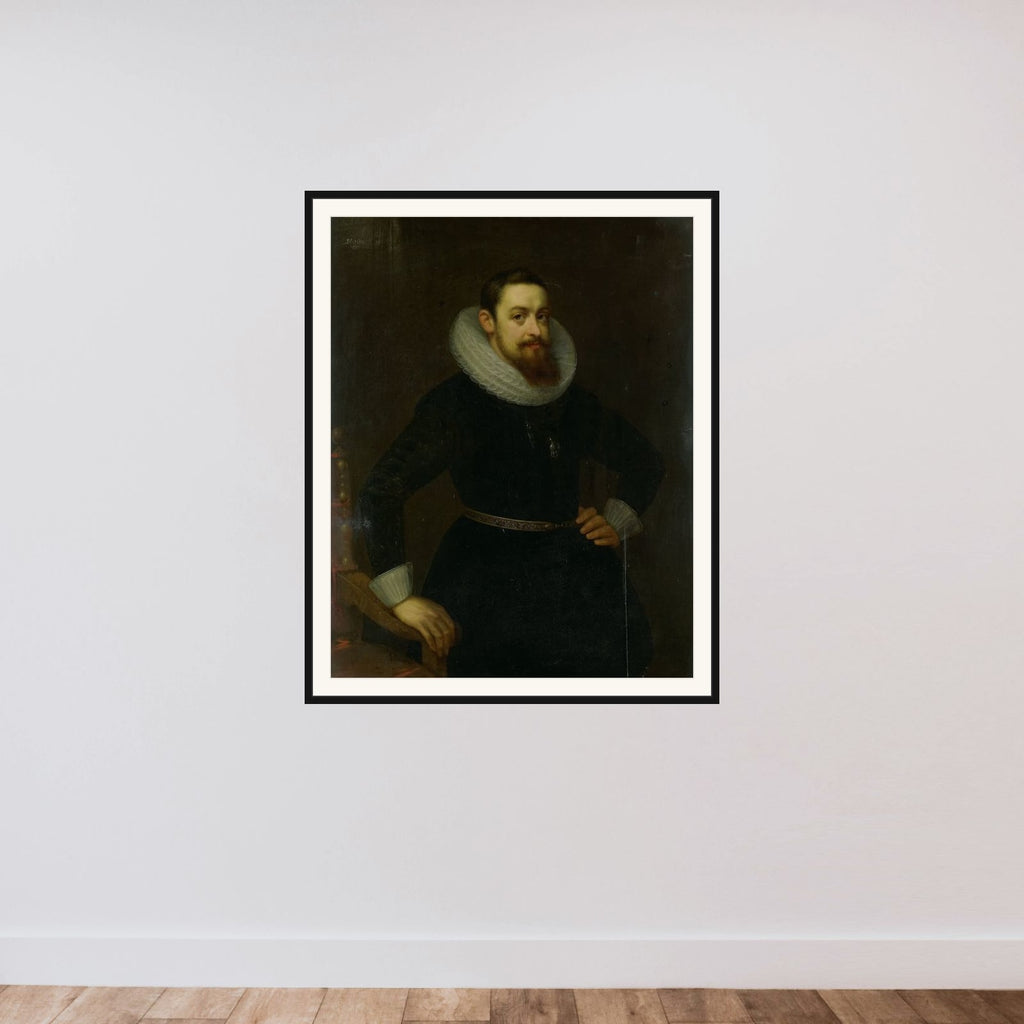 Jeremias Boudinois framed — shown to scale
