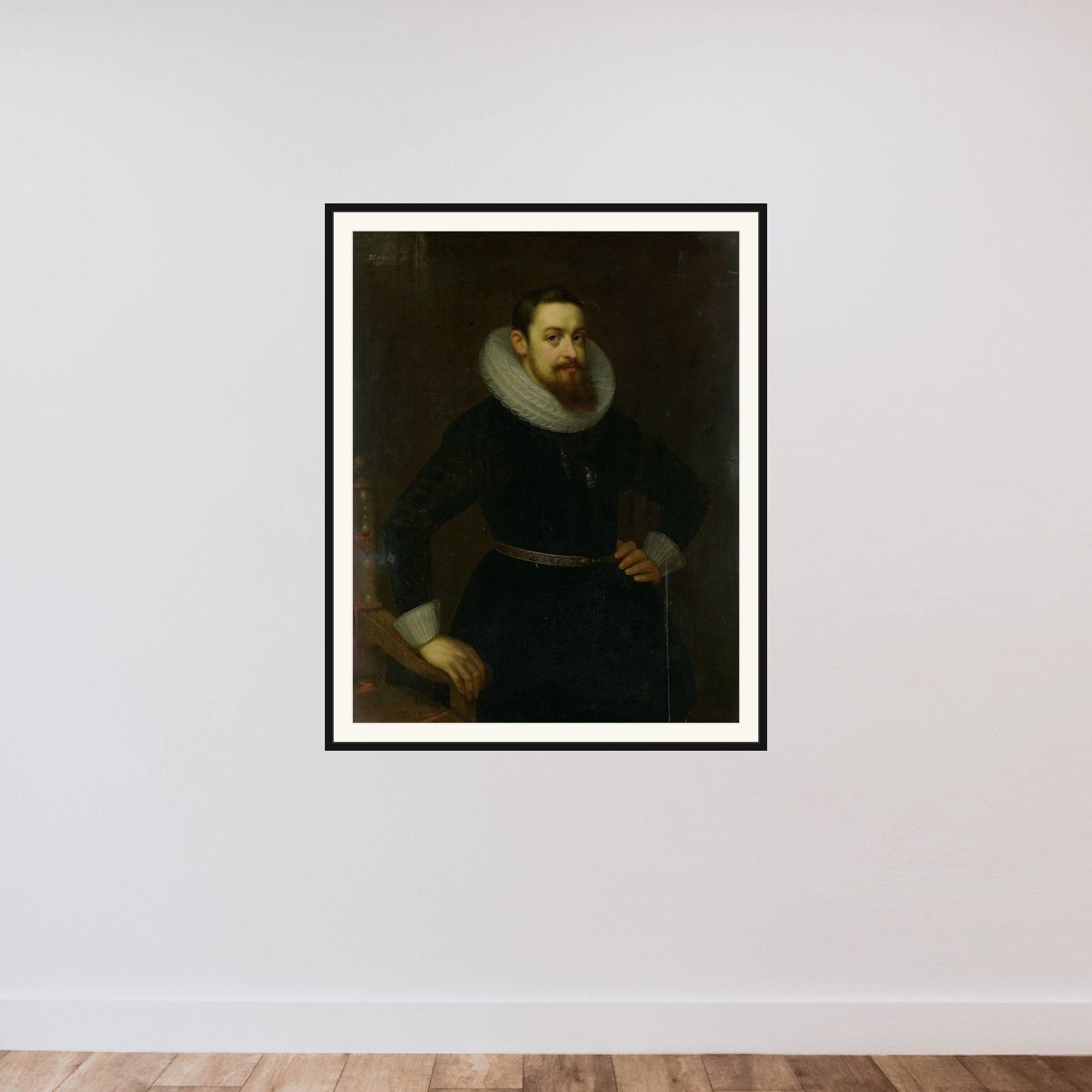Jeremias Boudinois framed — shown to scale