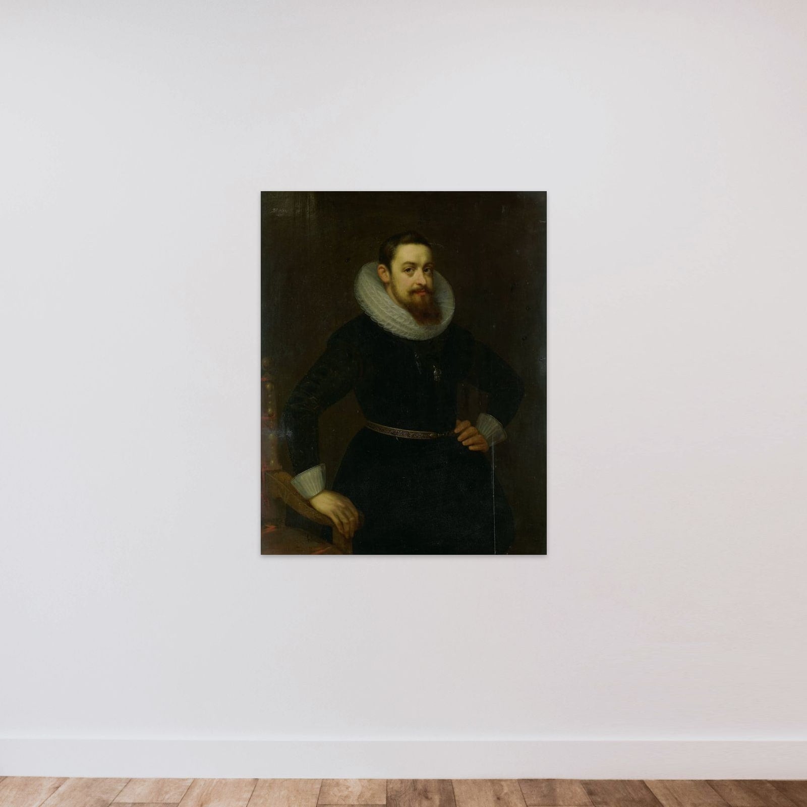 Jeremias Boudinois unframed — shown to scale