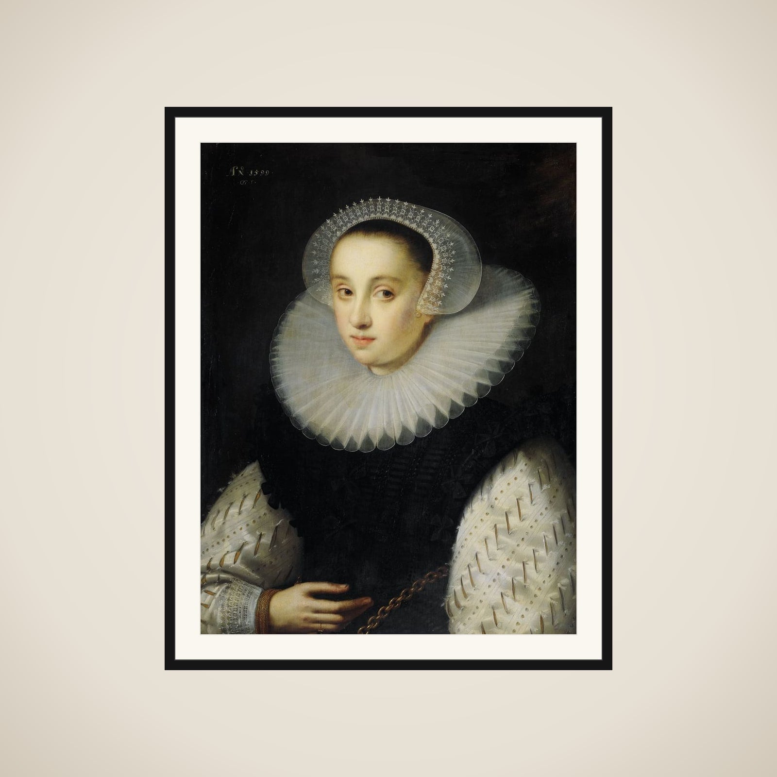 Hortensia del Prado (d 1627) framed