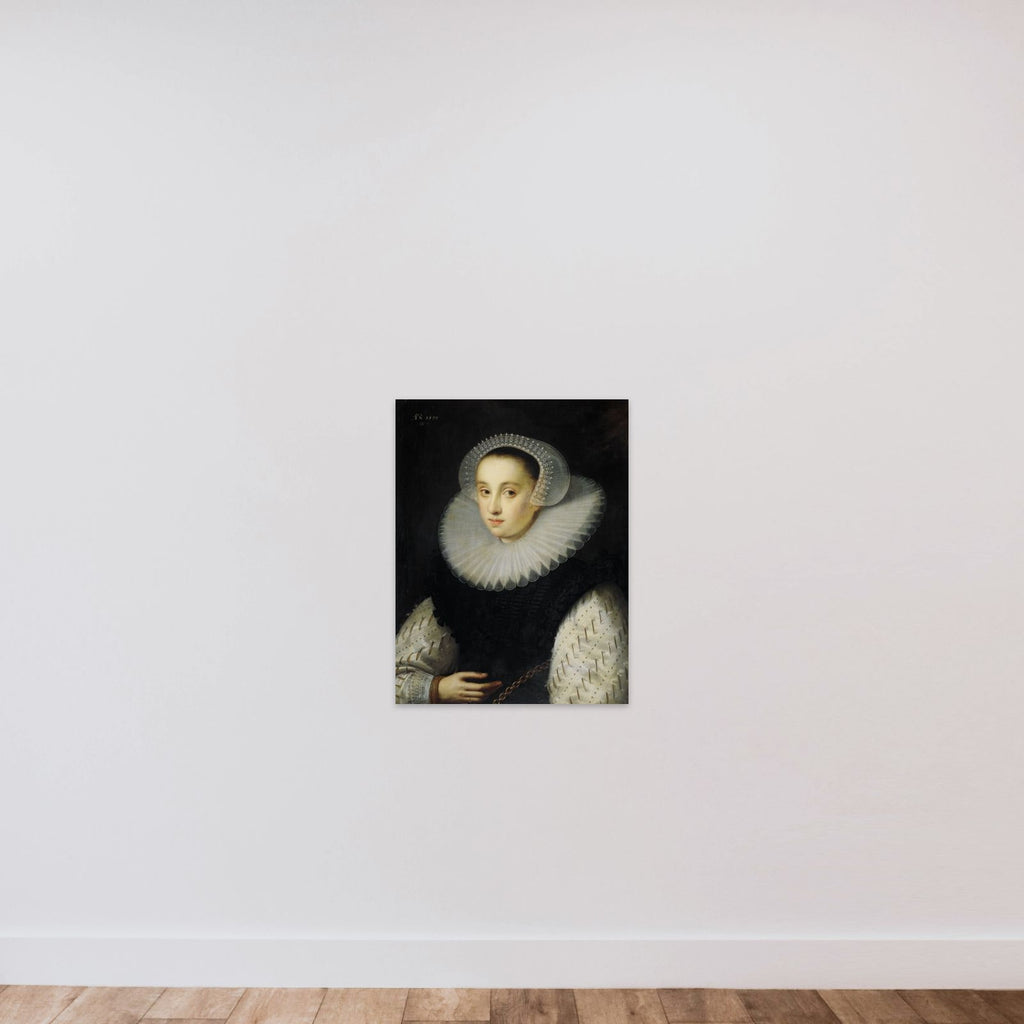 Hortensia del Prado (d 1627) unframed — shown to scale