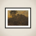 Nymph and Shepherd Making Music in a Landscape framed