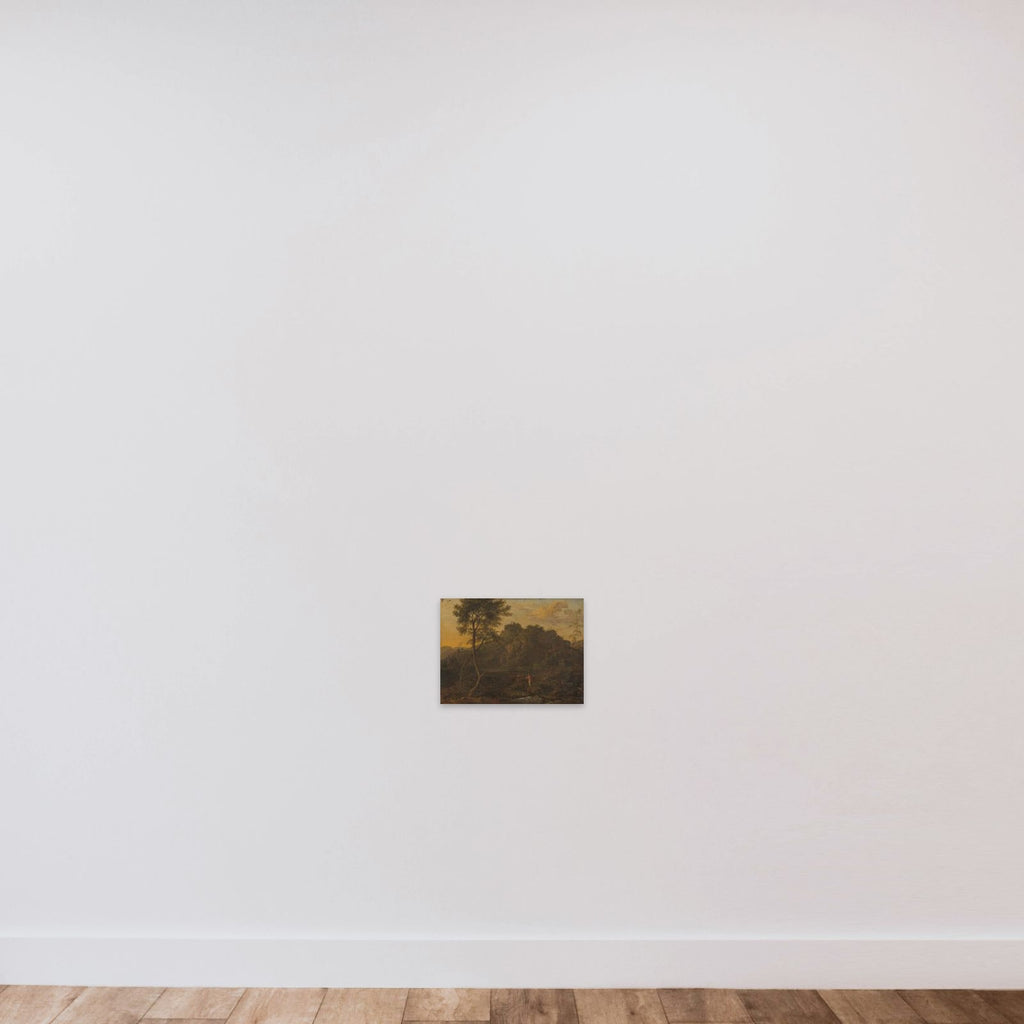 Nymph and Shepherd Making Music in a Landscape unframed — shown to scale