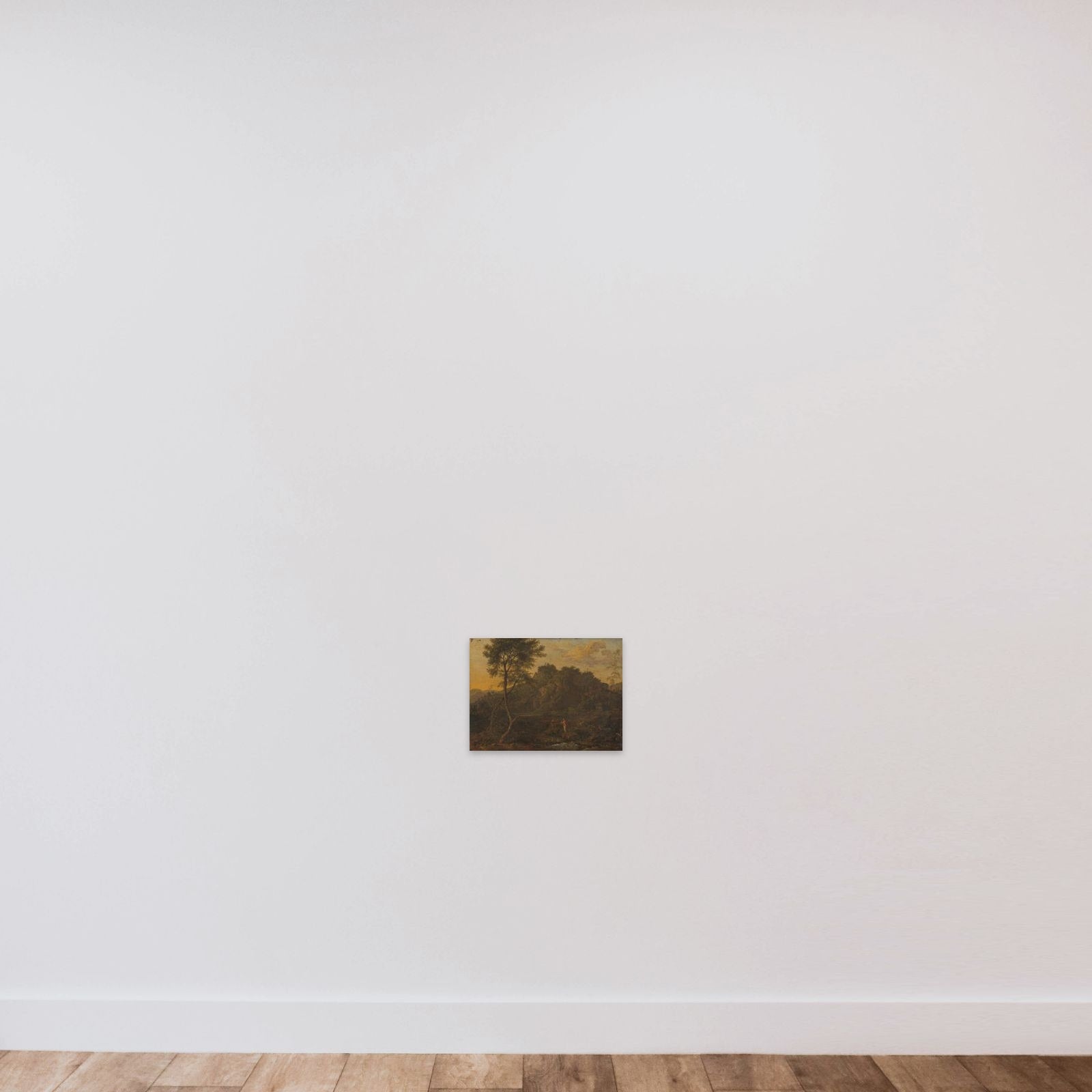 Nymph and Shepherd Making Music in a Landscape unframed — shown to scale