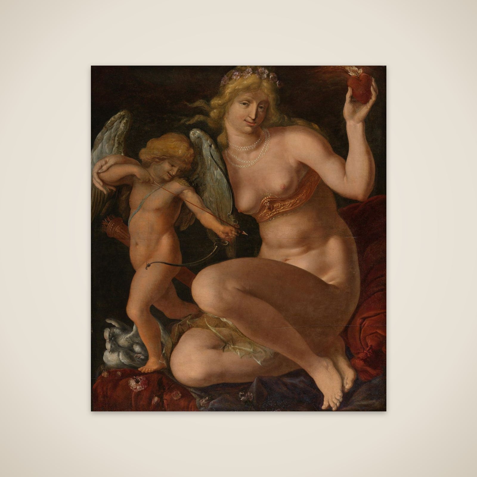 Venus and Amor unframed print