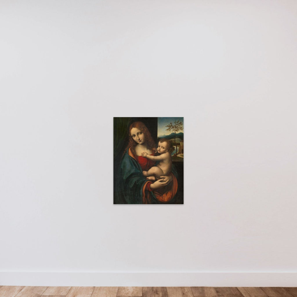 Madonna and Child unframed — shown to scale