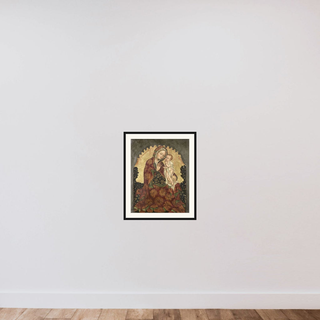 Madonna of Humility framed — shown to scale