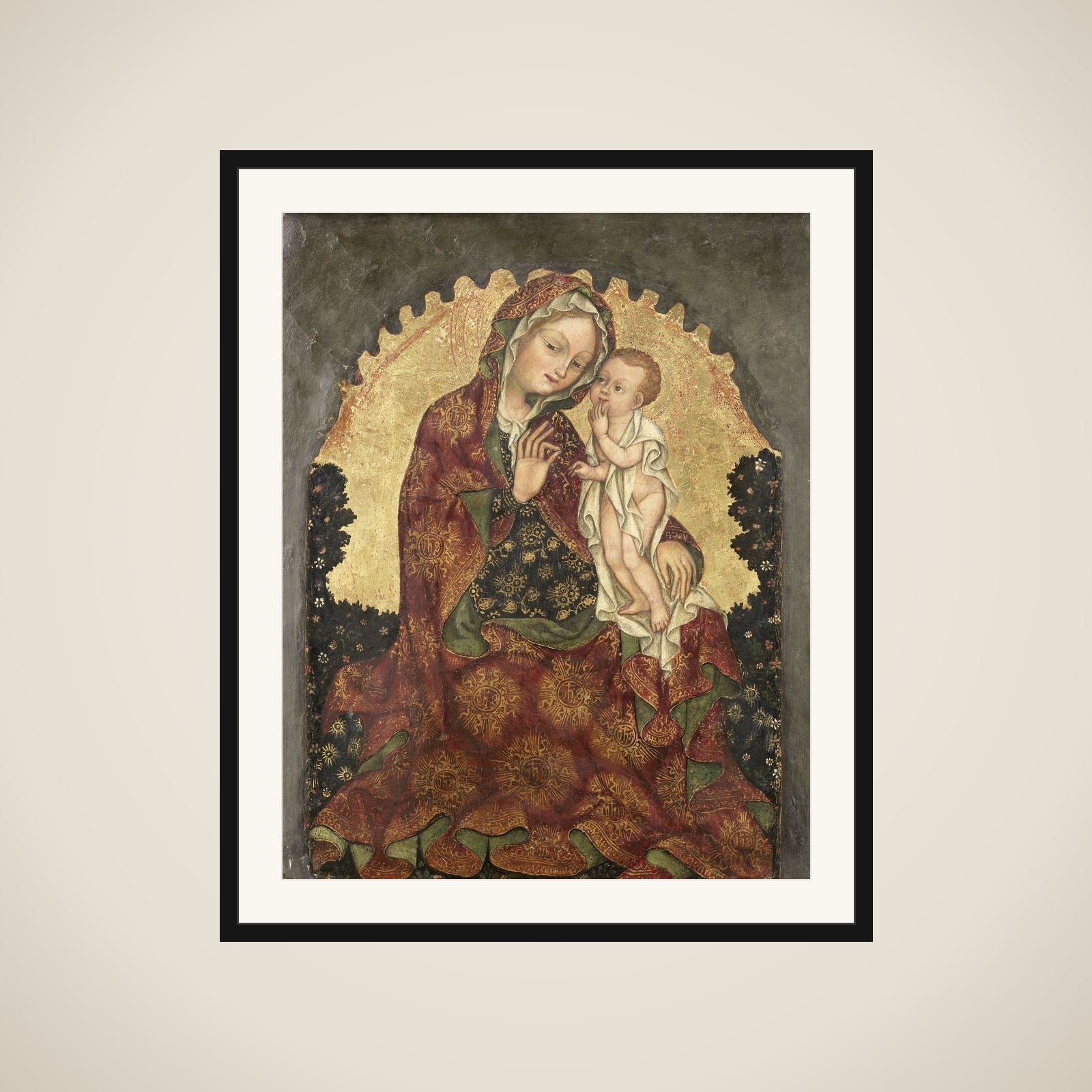 Madonna of Humility framed