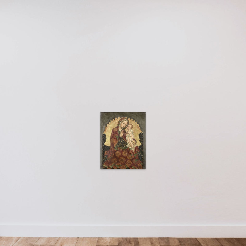 Madonna of Humility unframed — shown to scale
