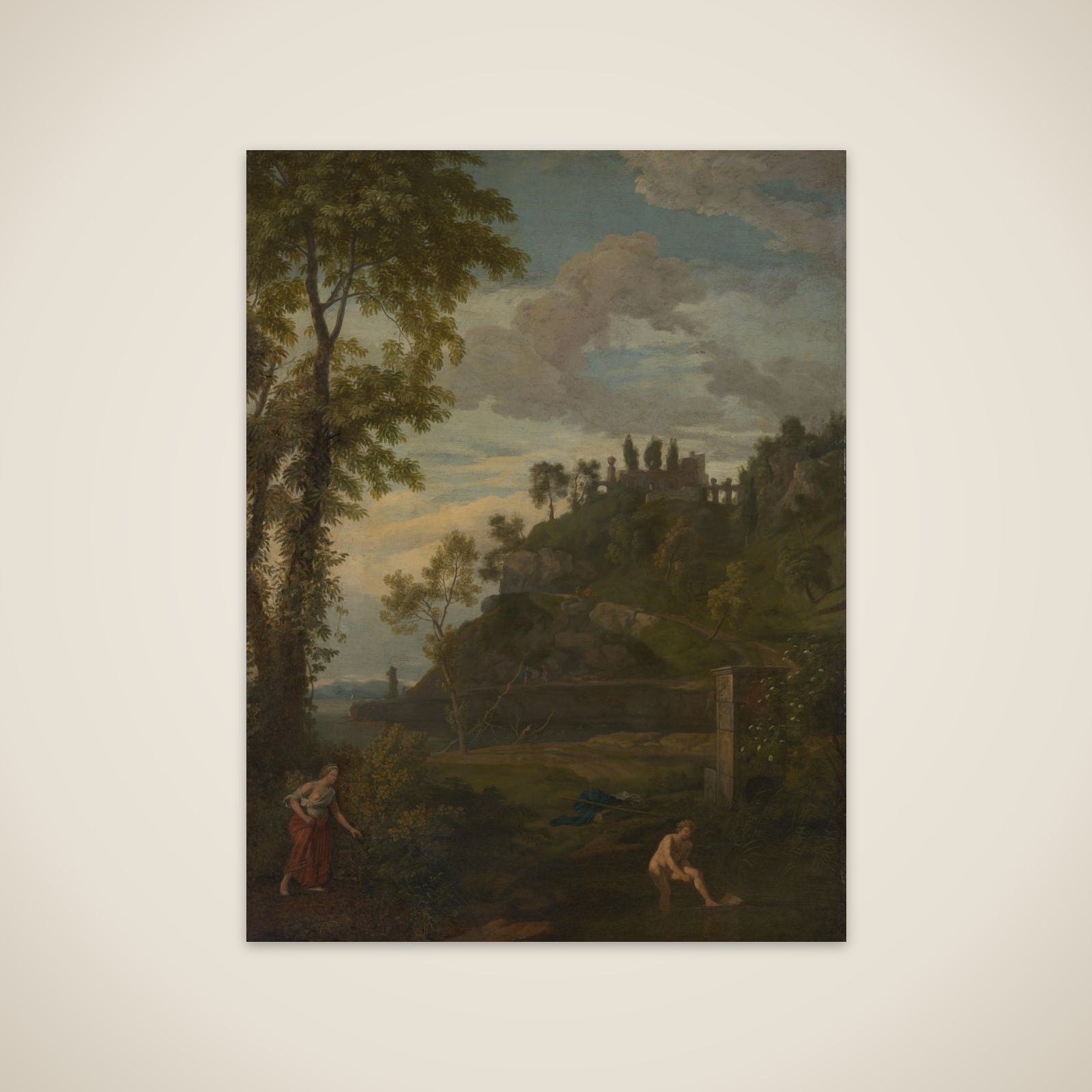 Arcadian Landscape with Salmacis and Hermaphroditus unframed print