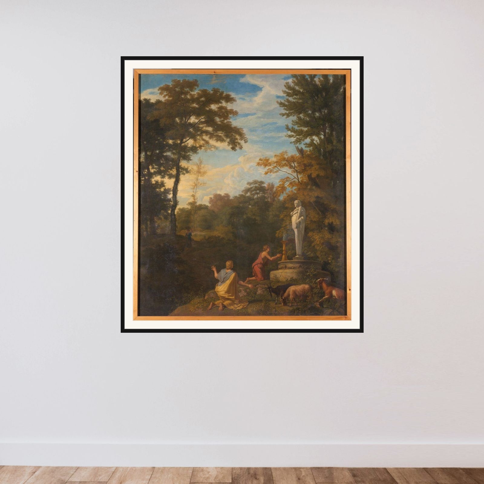 Arcadian Landscape framed — shown to scale