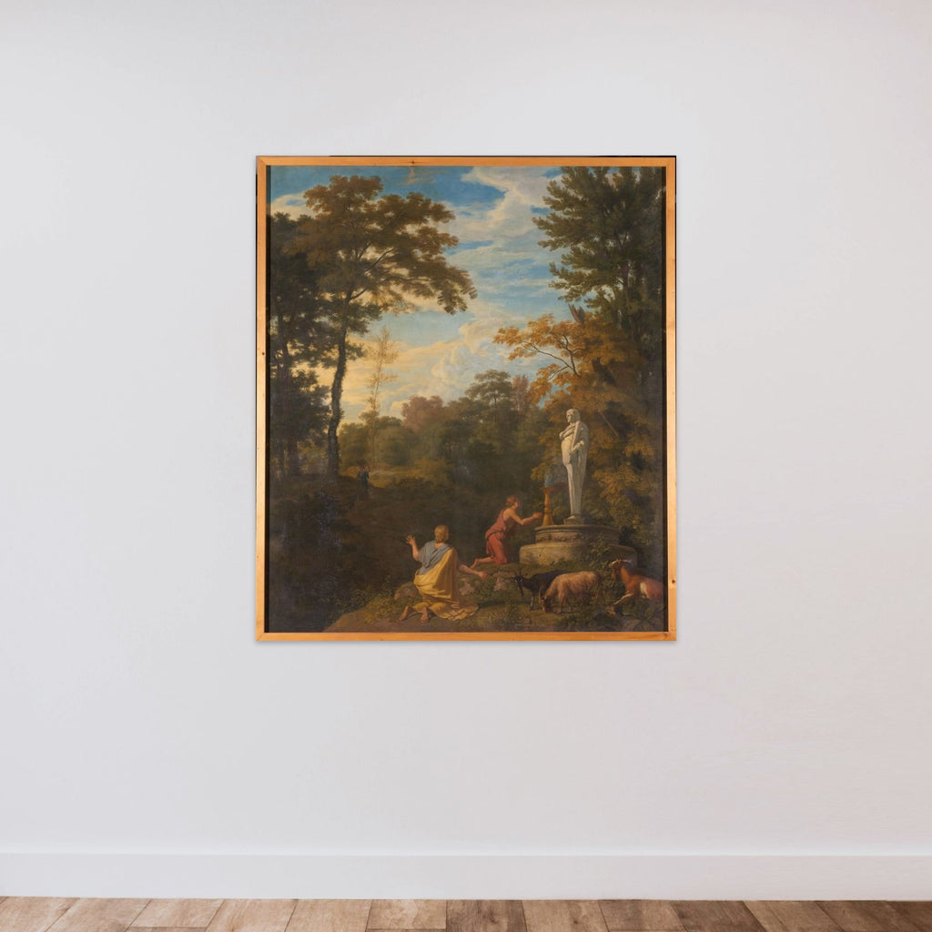 Arcadian Landscape unframed — shown to scale