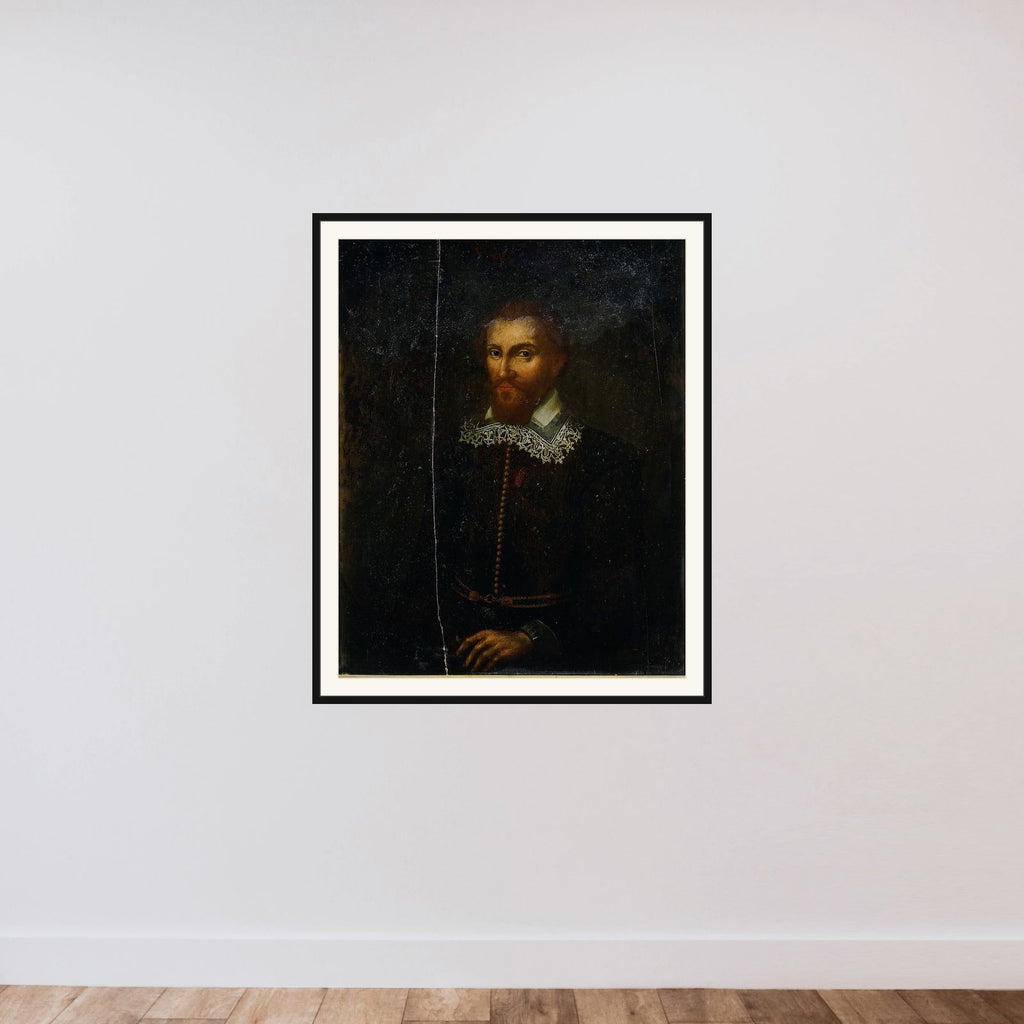 Portrait of Pieter Both, Governor-General of the Dutch East Indies framed — shown to scale