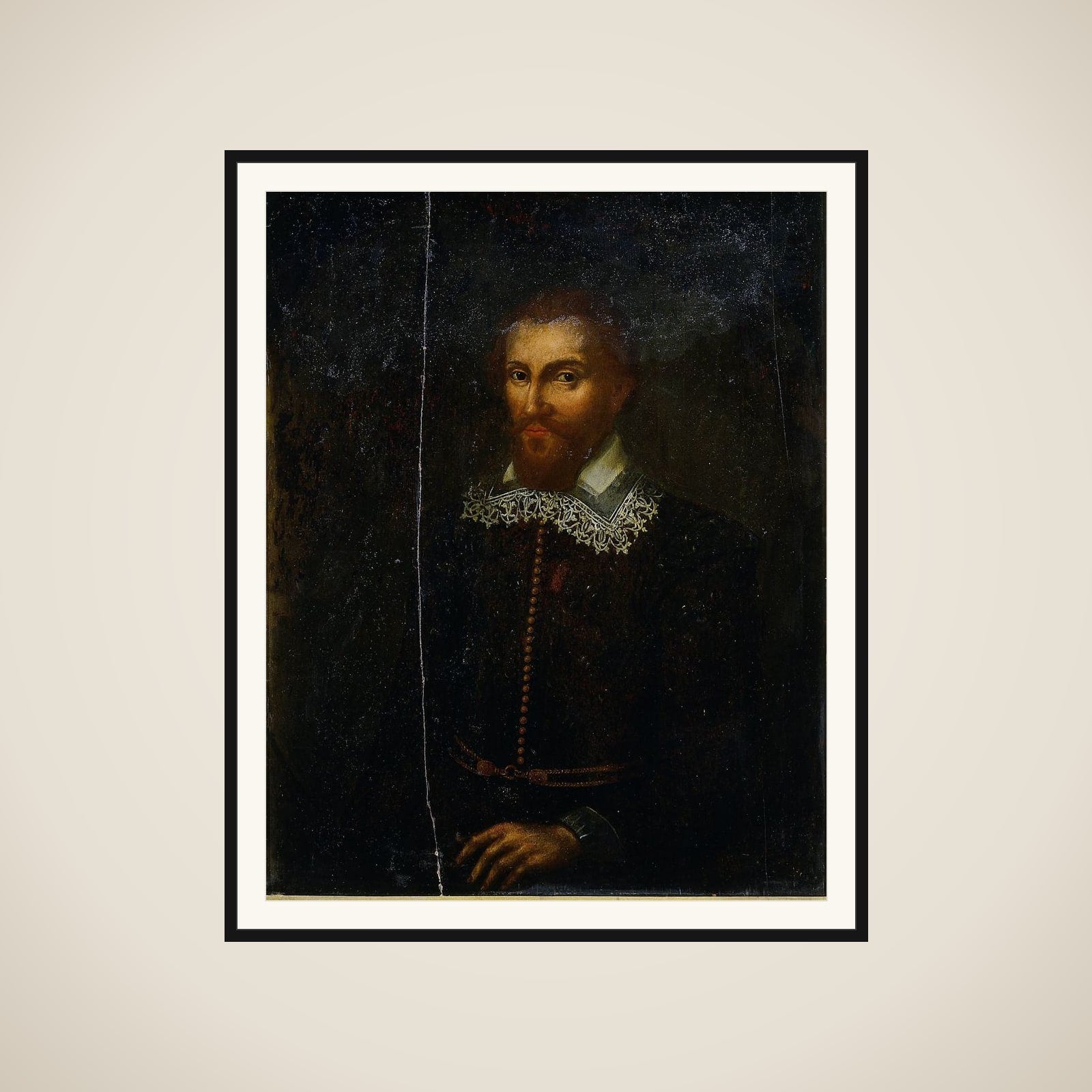 Portrait of Pieter Both, Governor-General of the Dutch East Indies framed