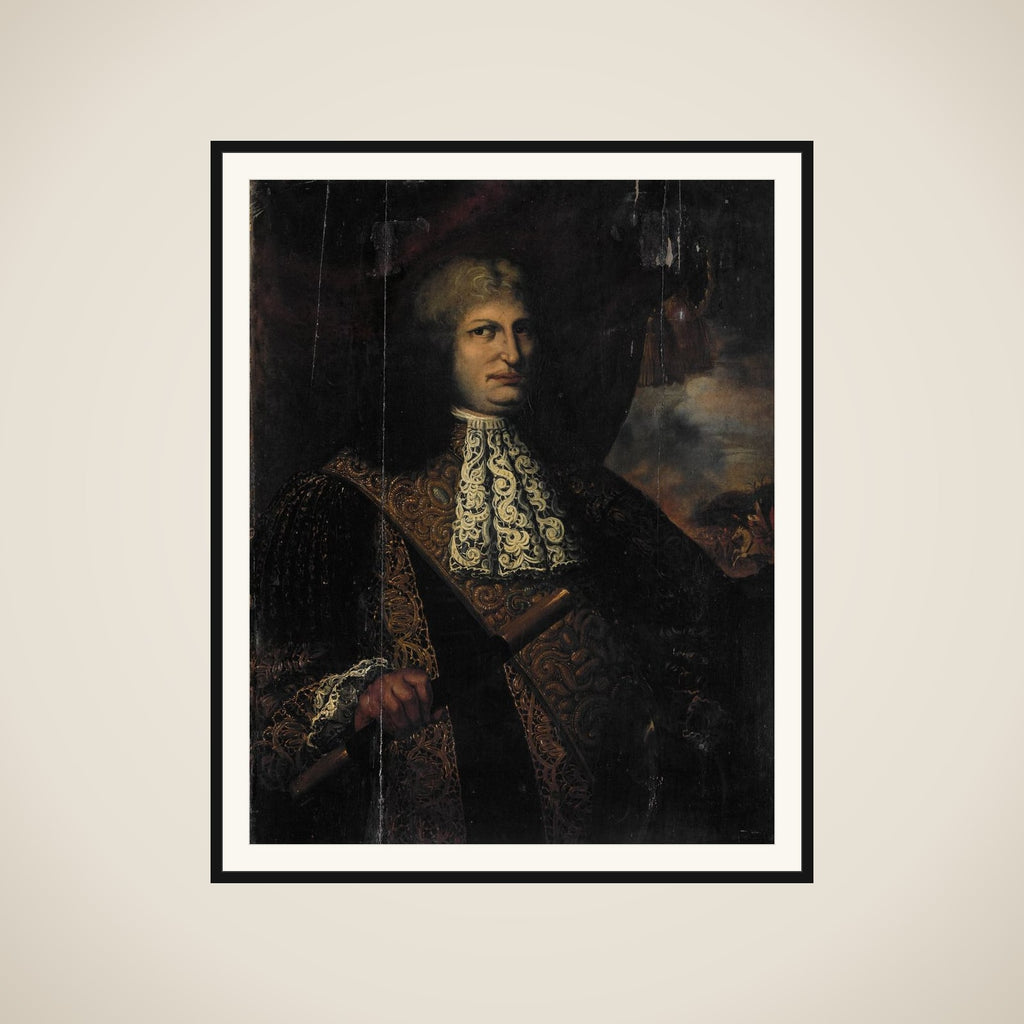 Portrait of Cornelis Speelman, Governor-General of the Dutch East Indies framed