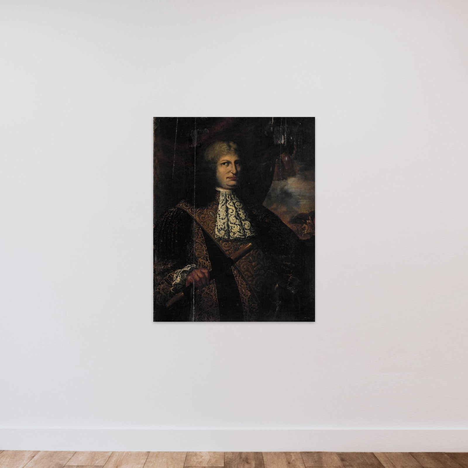 Portrait of Cornelis Speelman, Governor-General of the Dutch East Indies unframed — shown to scale