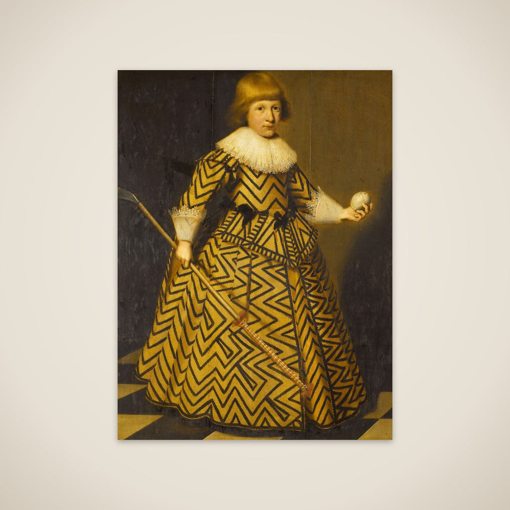 Portrait of a Boy with a Golf Club unframed print
