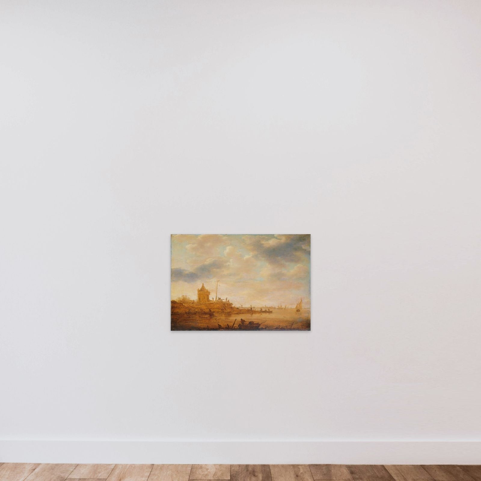 River View with Sentry Post unframed — shown to scale