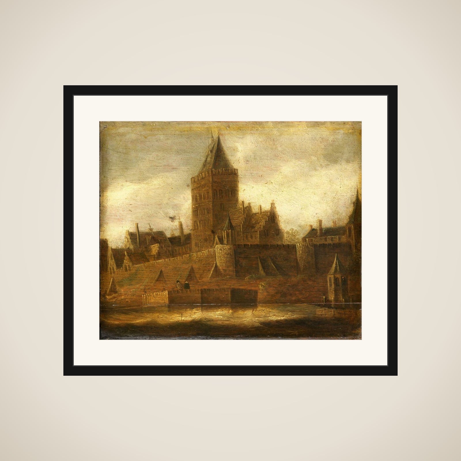 View of the Valkhof in Nijmegen framed