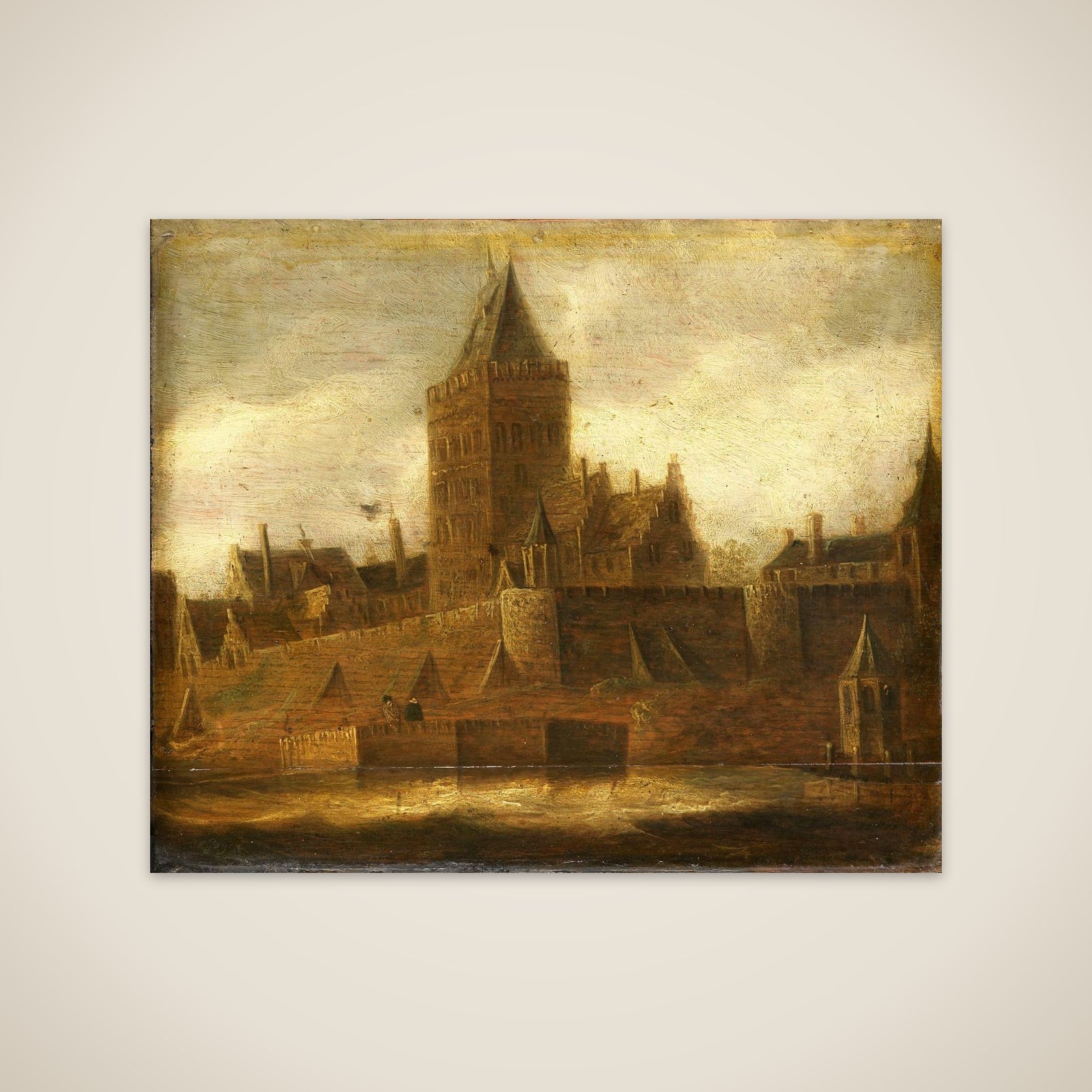 View of the Valkhof in Nijmegen unframed print