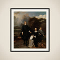 Family in a Landscape framed