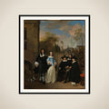 Company in a Garden framed