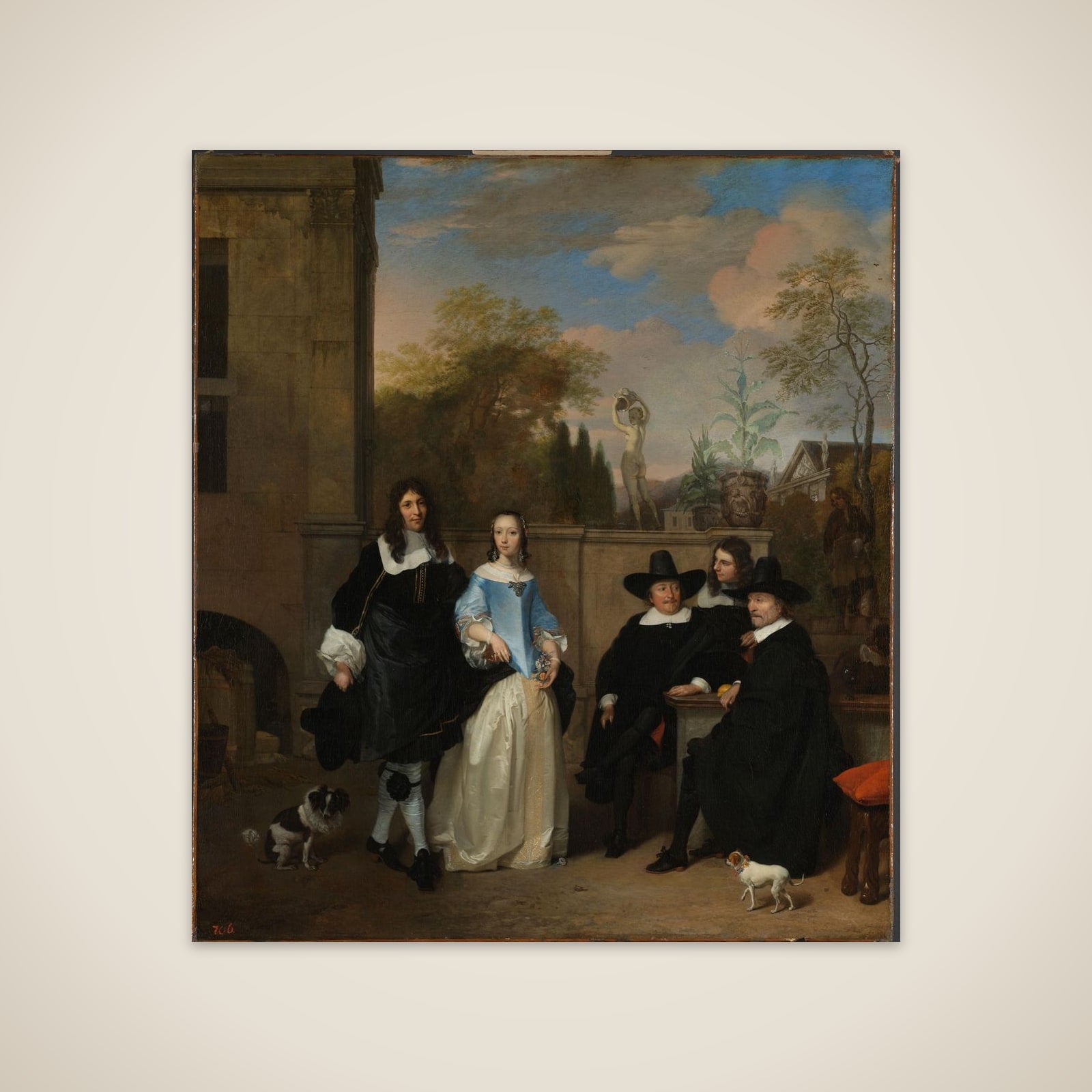 Company in a Garden unframed print