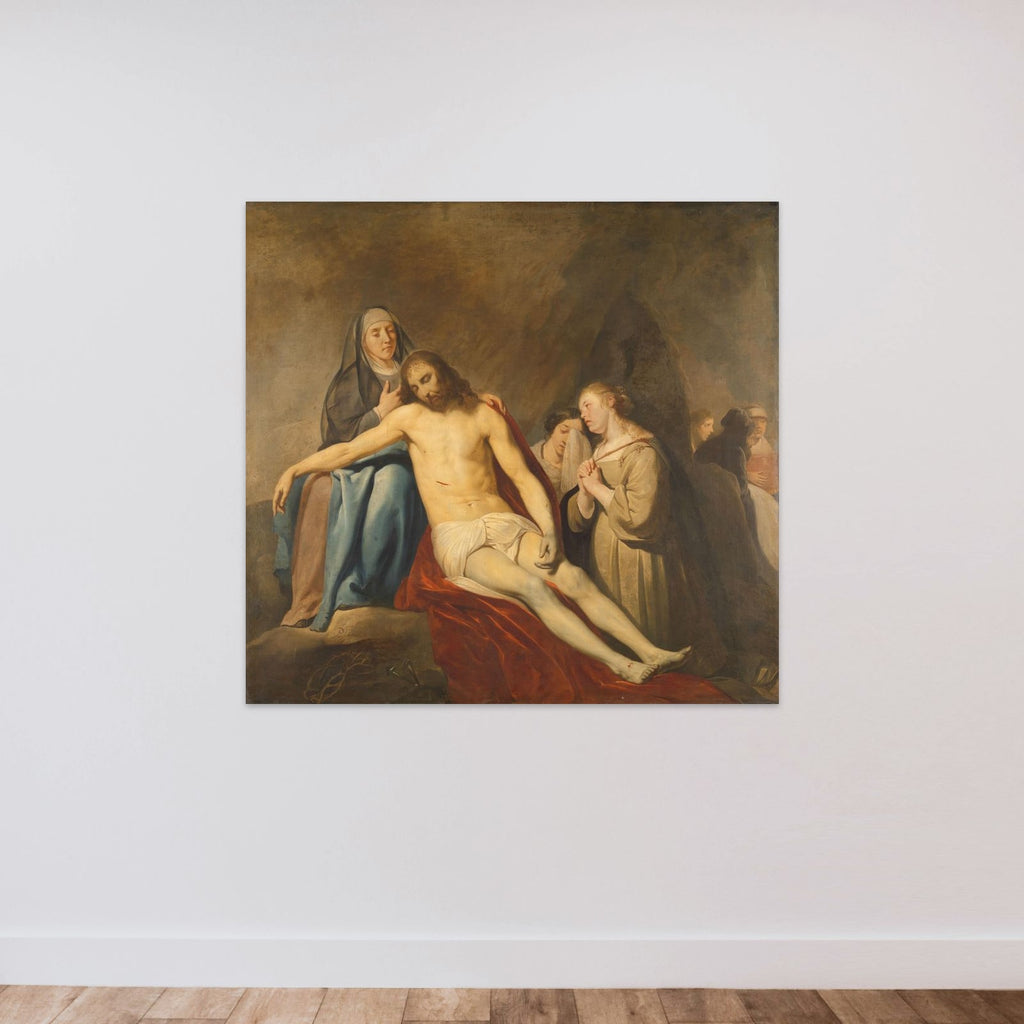 The Lamentation unframed — shown to scale