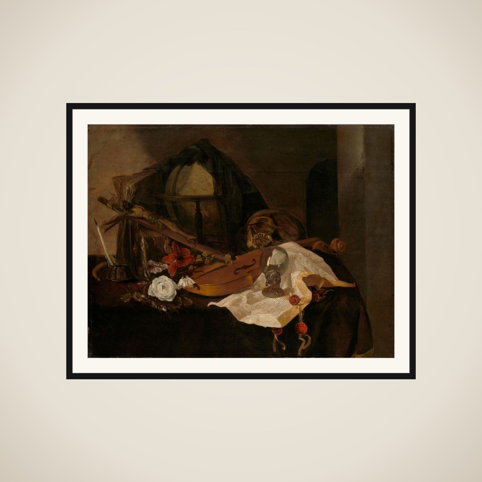 Vanitas Still Life framed