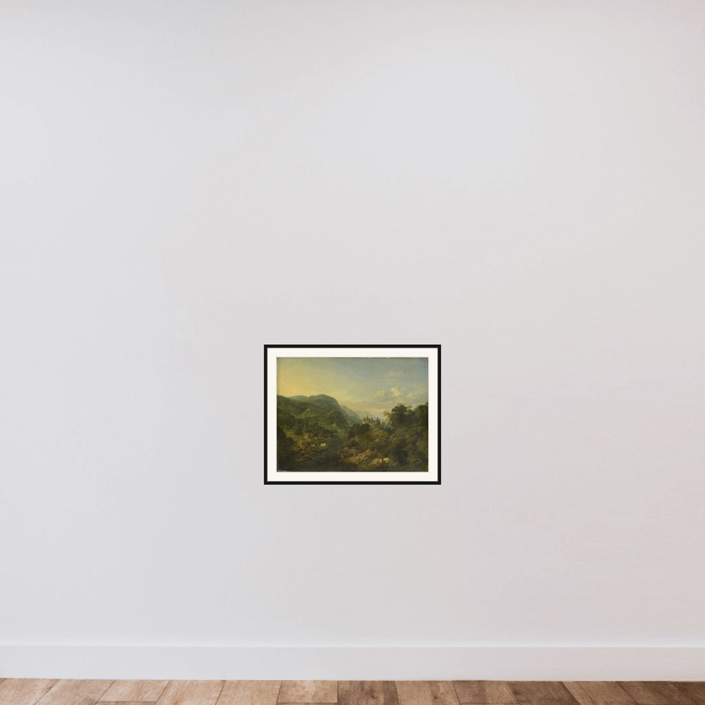 River View framed — shown to scale