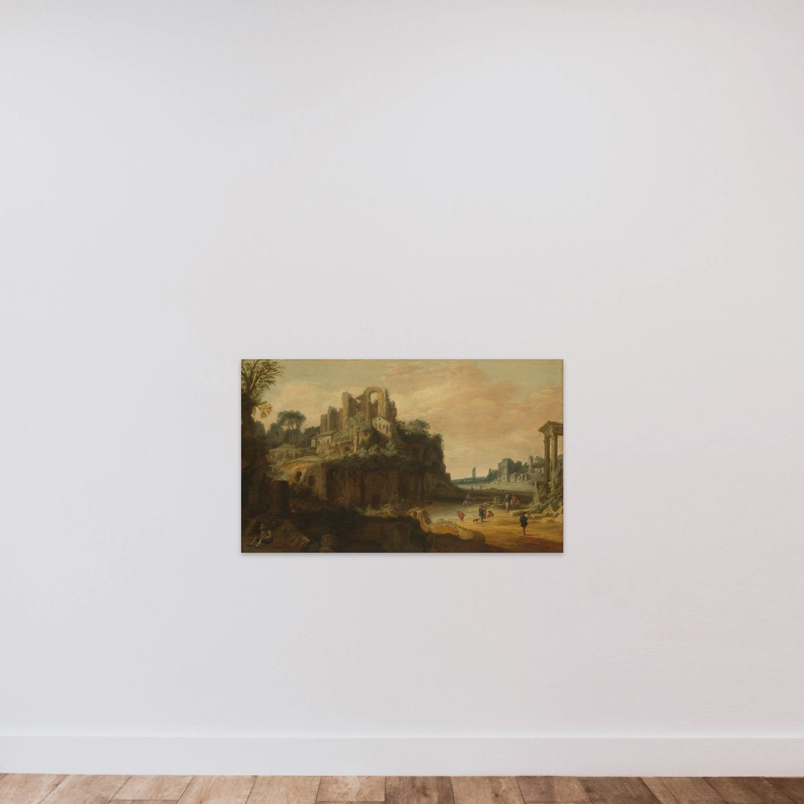 Roman Landscape with Ruins unframed — shown to scale