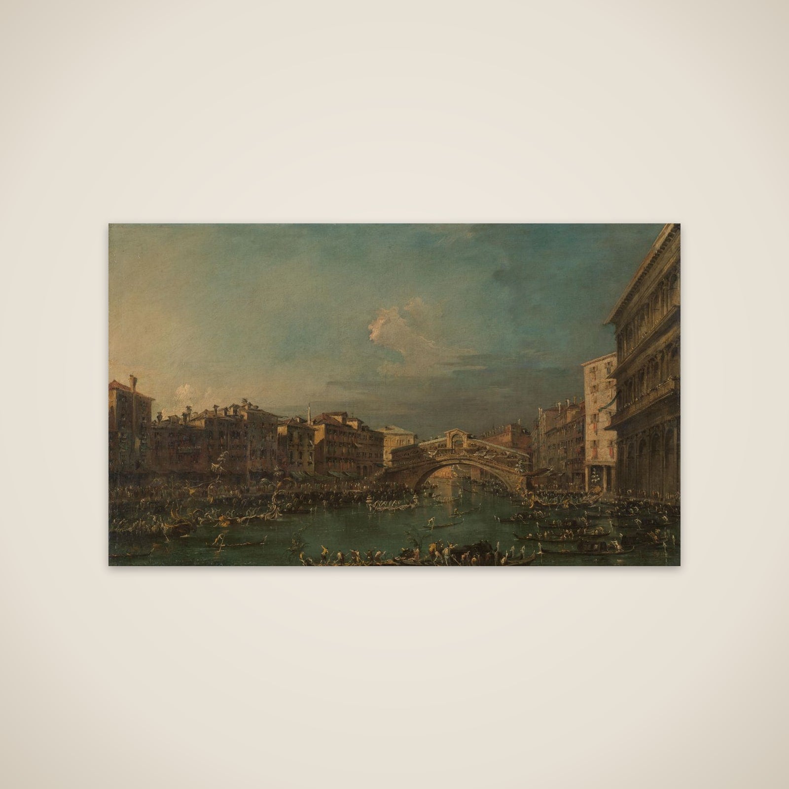 Regatta on the Grand Canal, near the Rialto Bridge, Venice unframed print