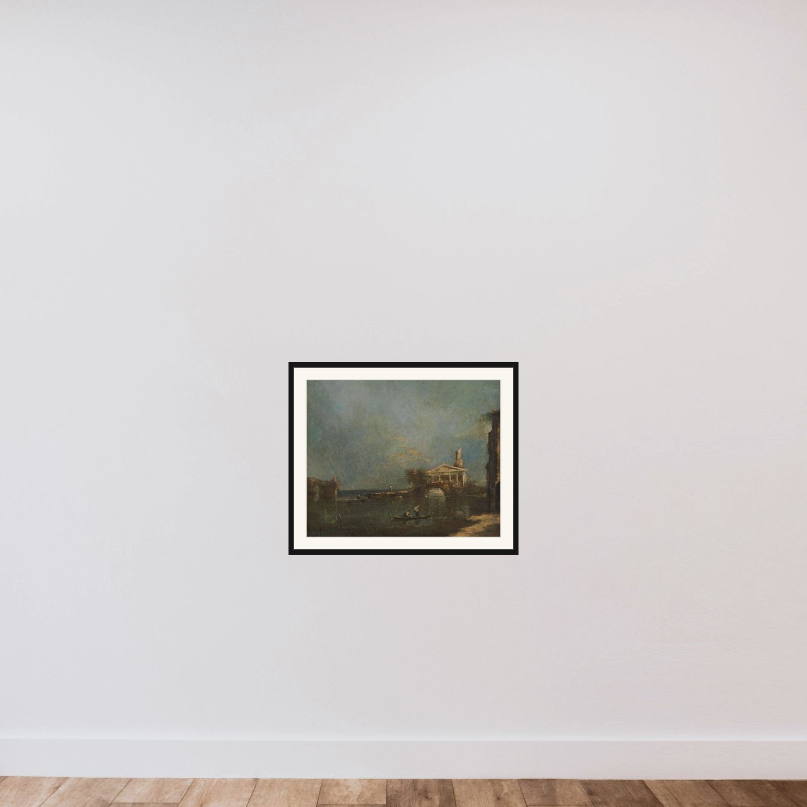 Lagoon near Venice framed — shown to scale
