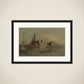 View of the Isola di San Michele in Venice framed