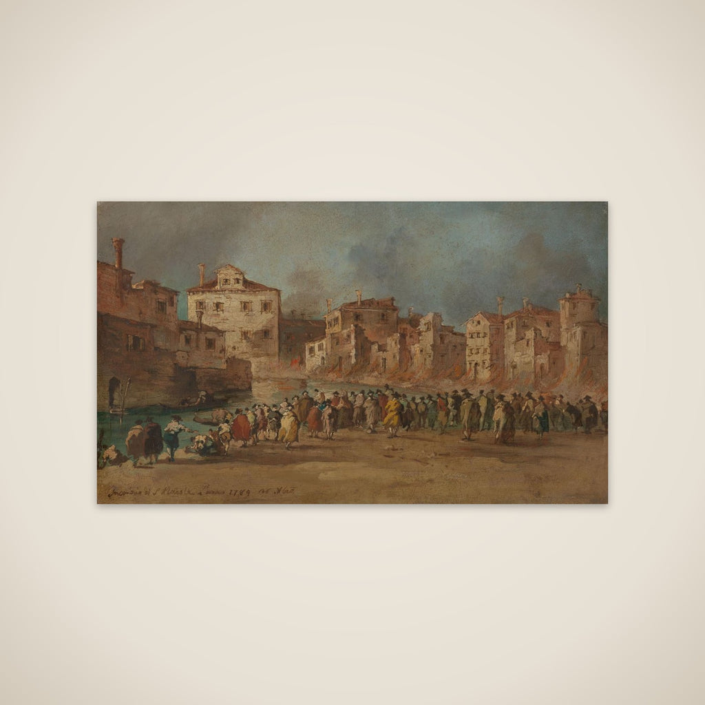 The Fire in the San Marcuola Quarter of Venice, 28 November 1789 unframed print