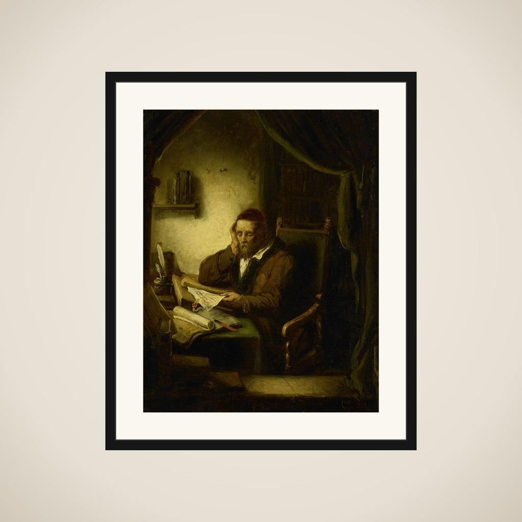 Old Man in his Study framed