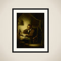 Old Man in his Study framed