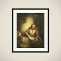Old Woman Reading framed