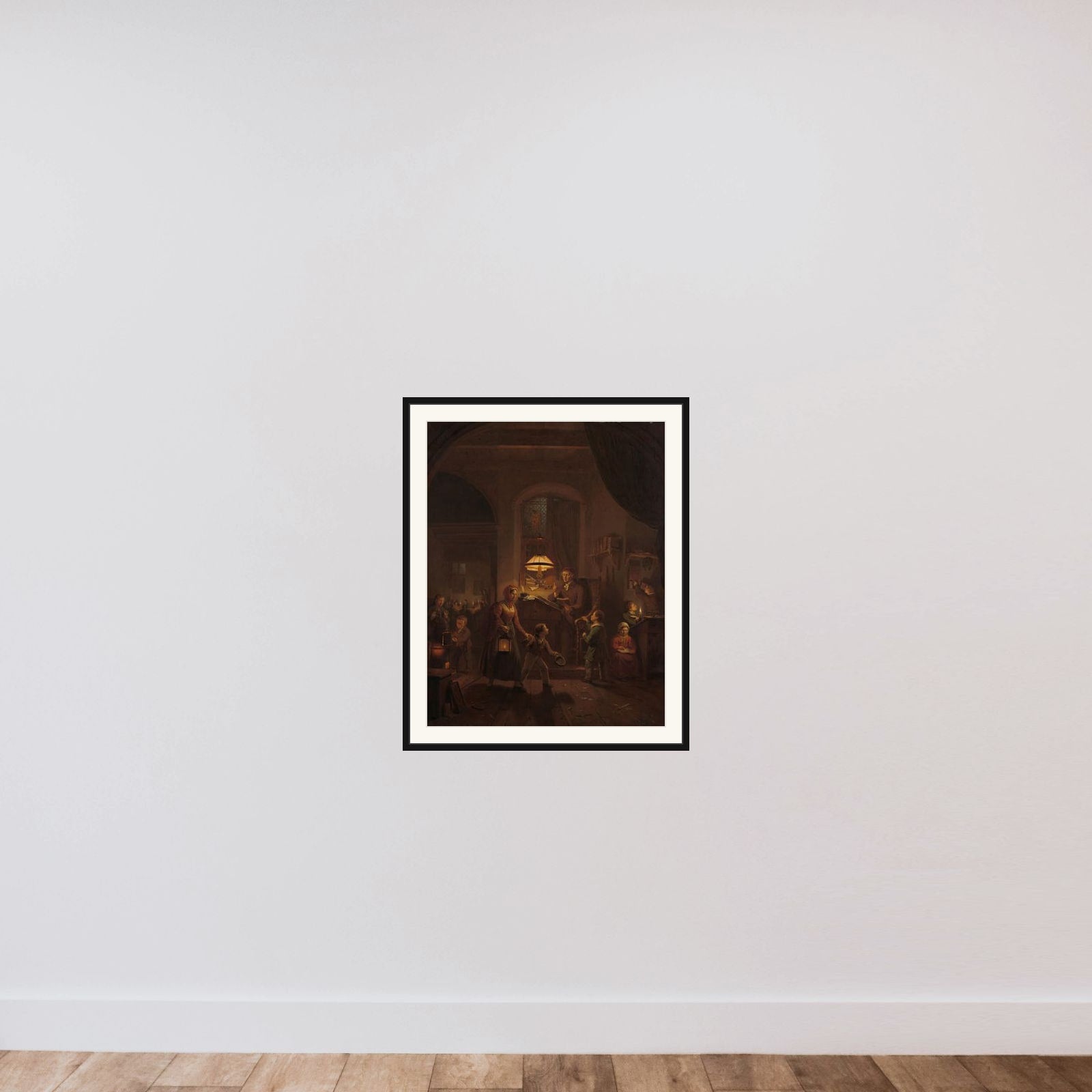 The Night School framed — shown to scale
