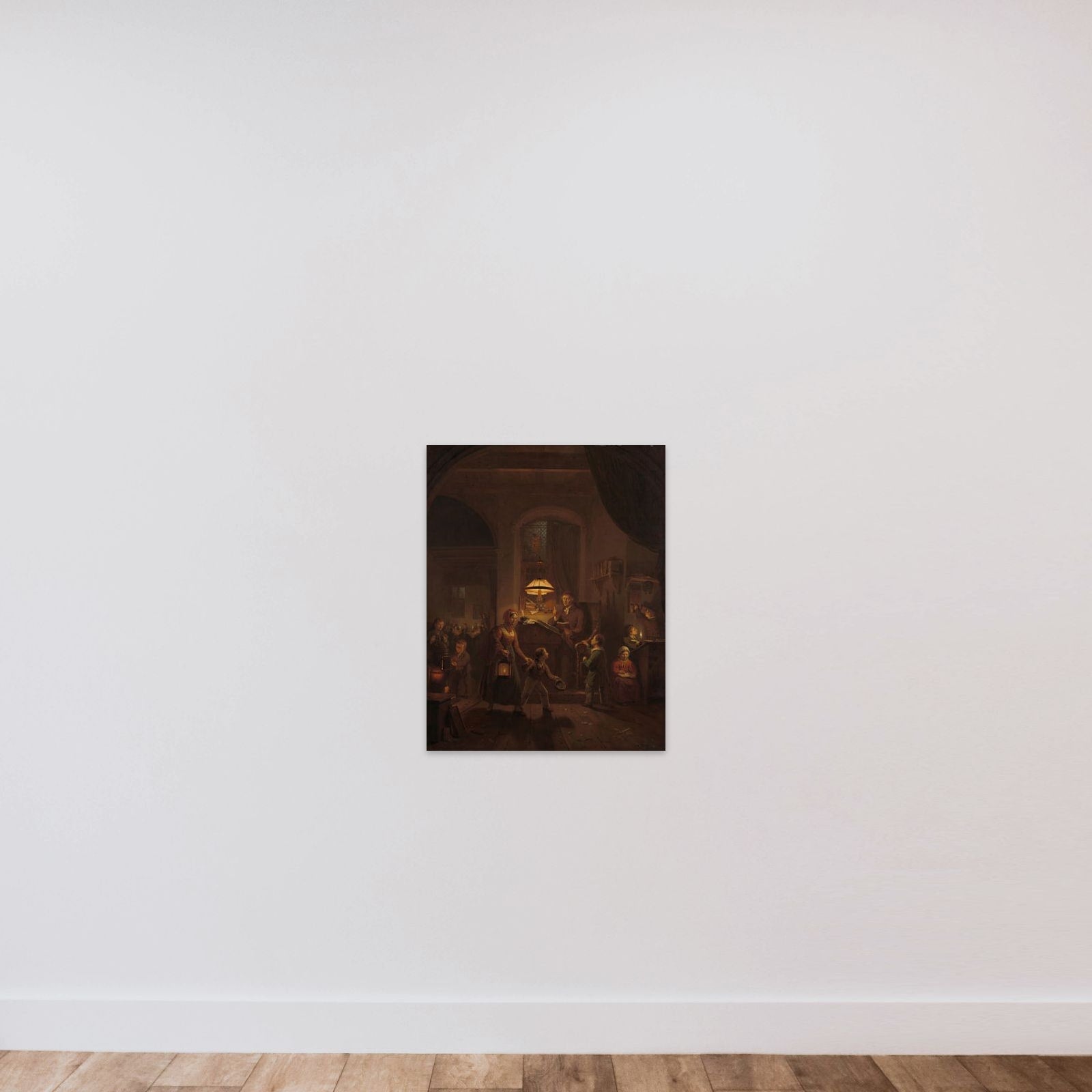 The Night School unframed — shown to scale