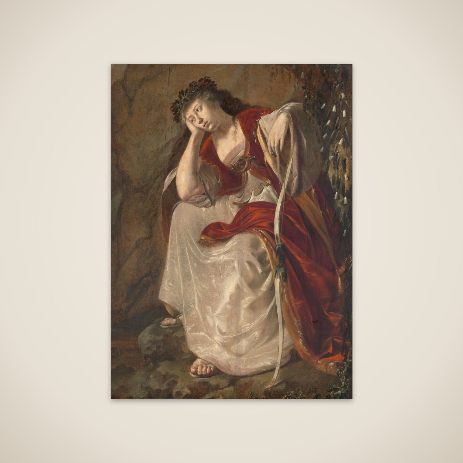 Female Figure perhaps Erminia from Jerusalem Delivered by Torquato Tassso unframed print