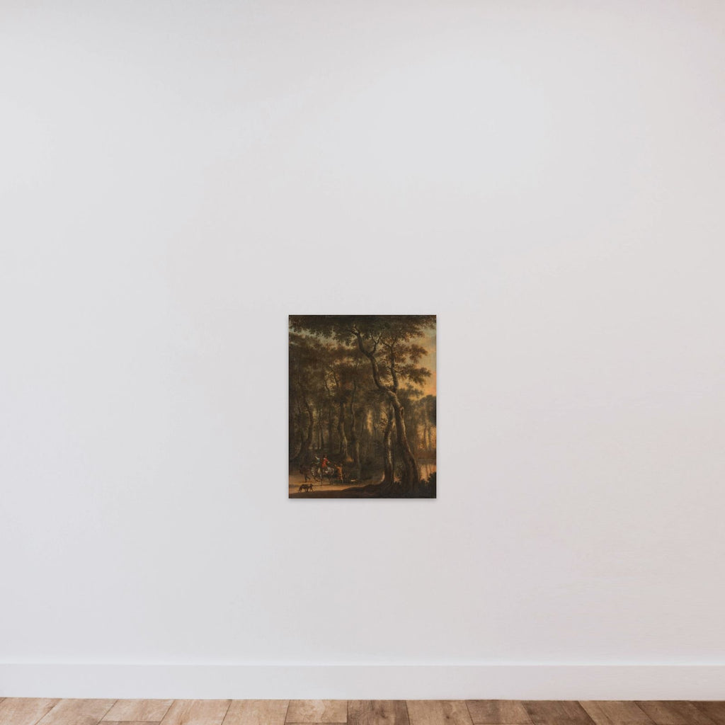 Hunters in the Woods unframed — shown to scale