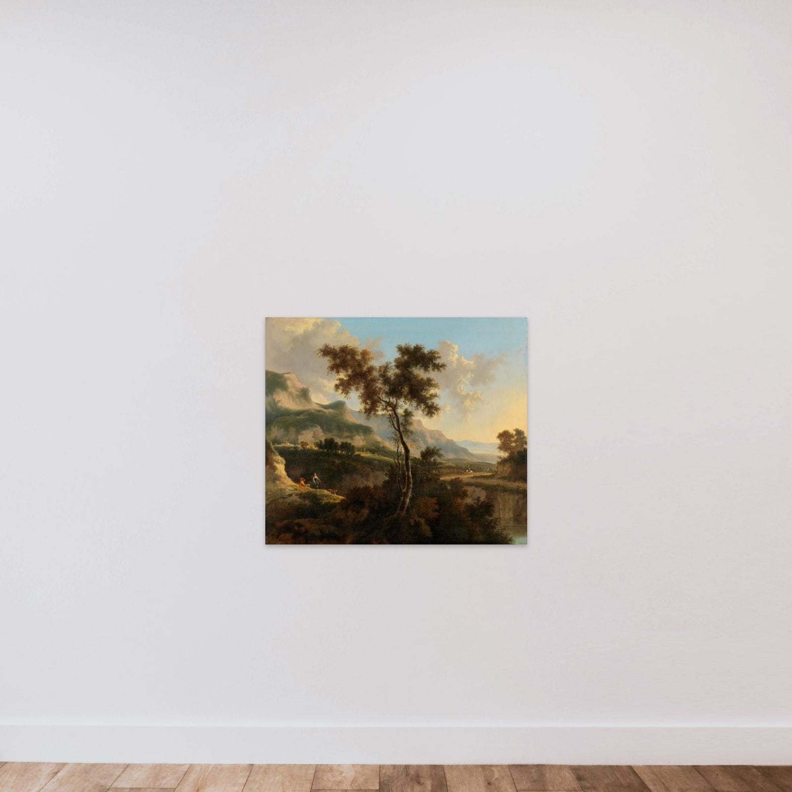 Mountainous Landscape unframed — shown to scale